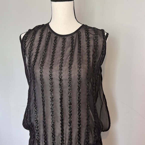 Pacha Ibiza River Island Sequin Black Sheer Sexy Swimsuit Coverup NWT - Picture 4 of 9